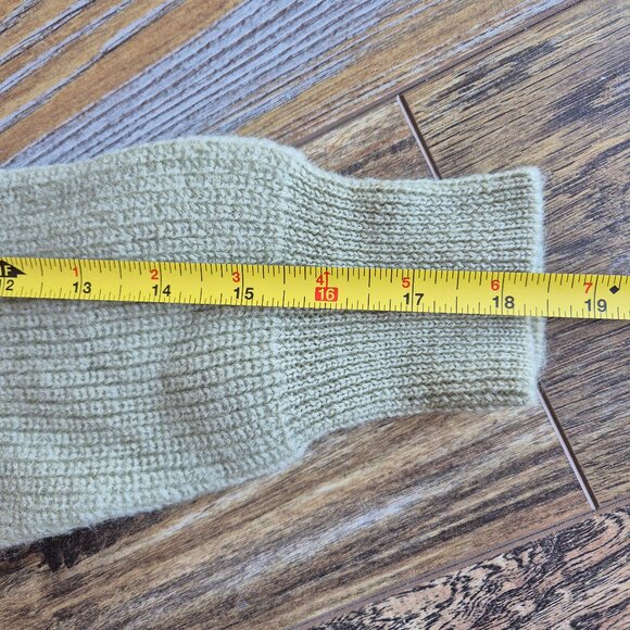 Vintage Lautreamont Made in Japan 100% Wool Cardigan V-Neck Button Pocket Green - Picture 11 of 16